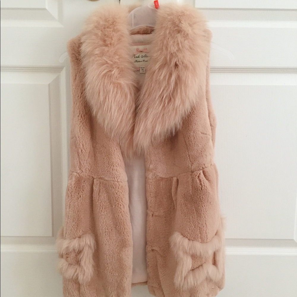Pink Faux Fur Vest